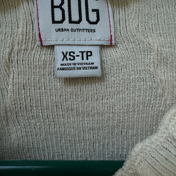 BDG Mock Neck Cream Top - Picture 3 of 4